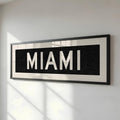 Framed Miami Florida Bus Scroll