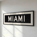 Framed Miami Florida Bus Scroll