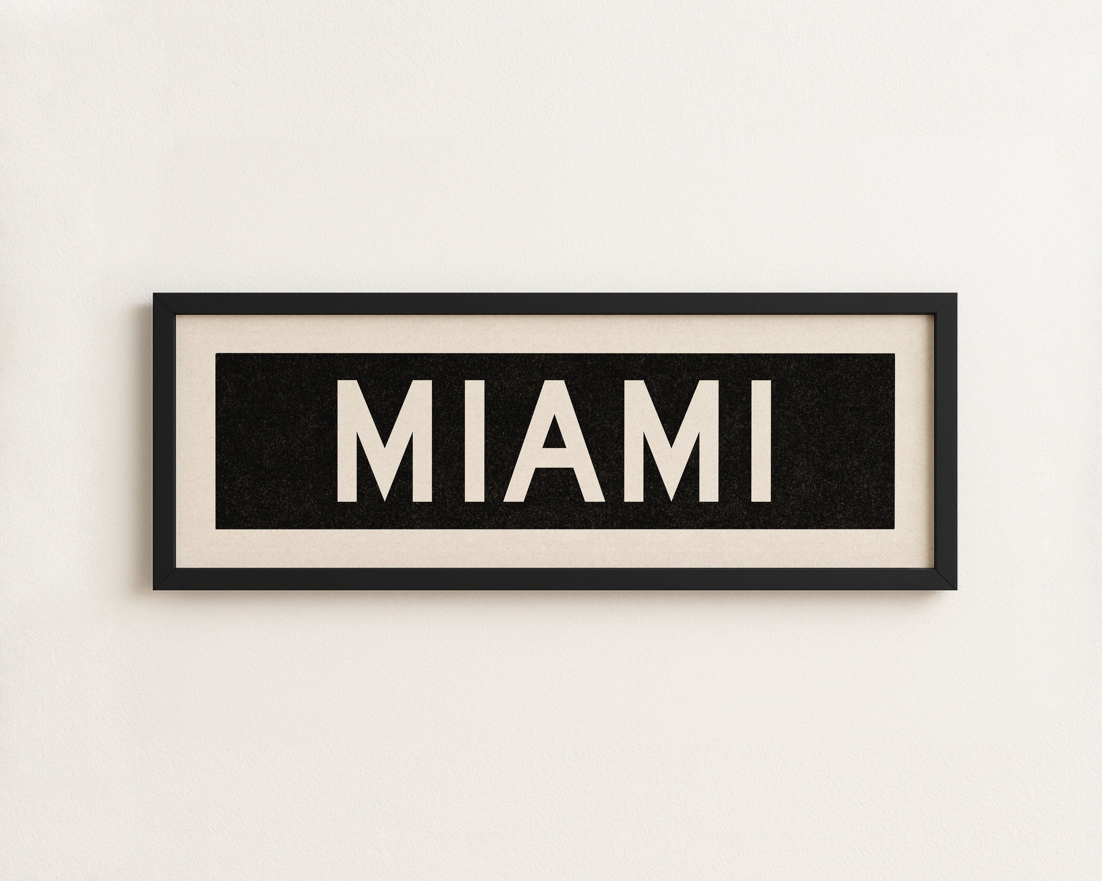 Framed Miami Florida Bus Scroll