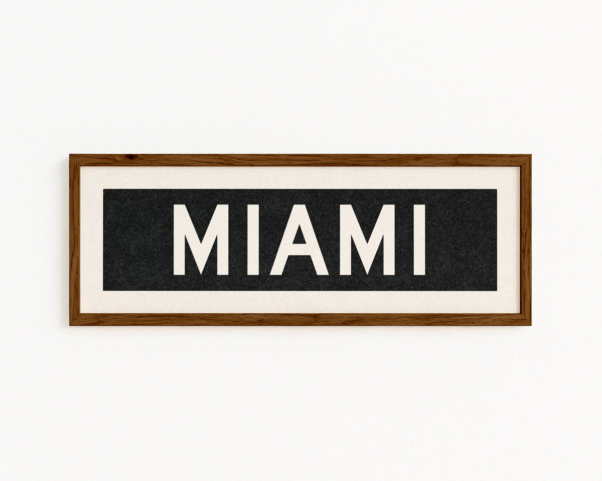 Framed Miami Florida Bus Scroll