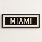 Framed Miami Florida Bus Scroll