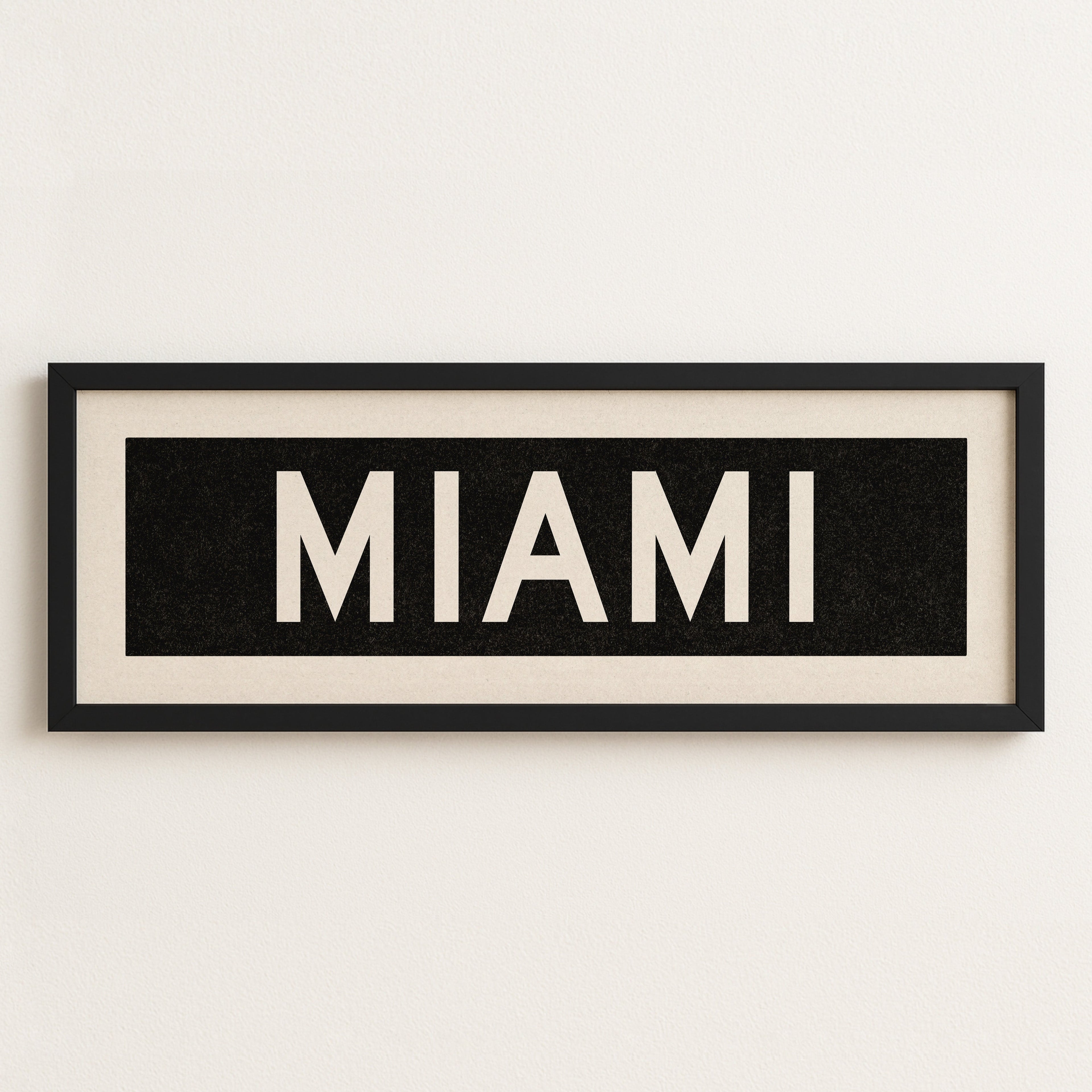 Framed Miami Florida Bus Scroll
