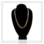 Miami Cuban Link Chain Necklace 14K Gold Premium Plated 10-24 mm Men Jewelry 24 inch
