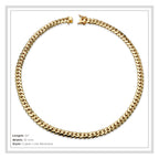 Miami Cuban Link Chain Necklace 14K Gold Premium Plated 10-24 mm Men Jewelry 24 inch