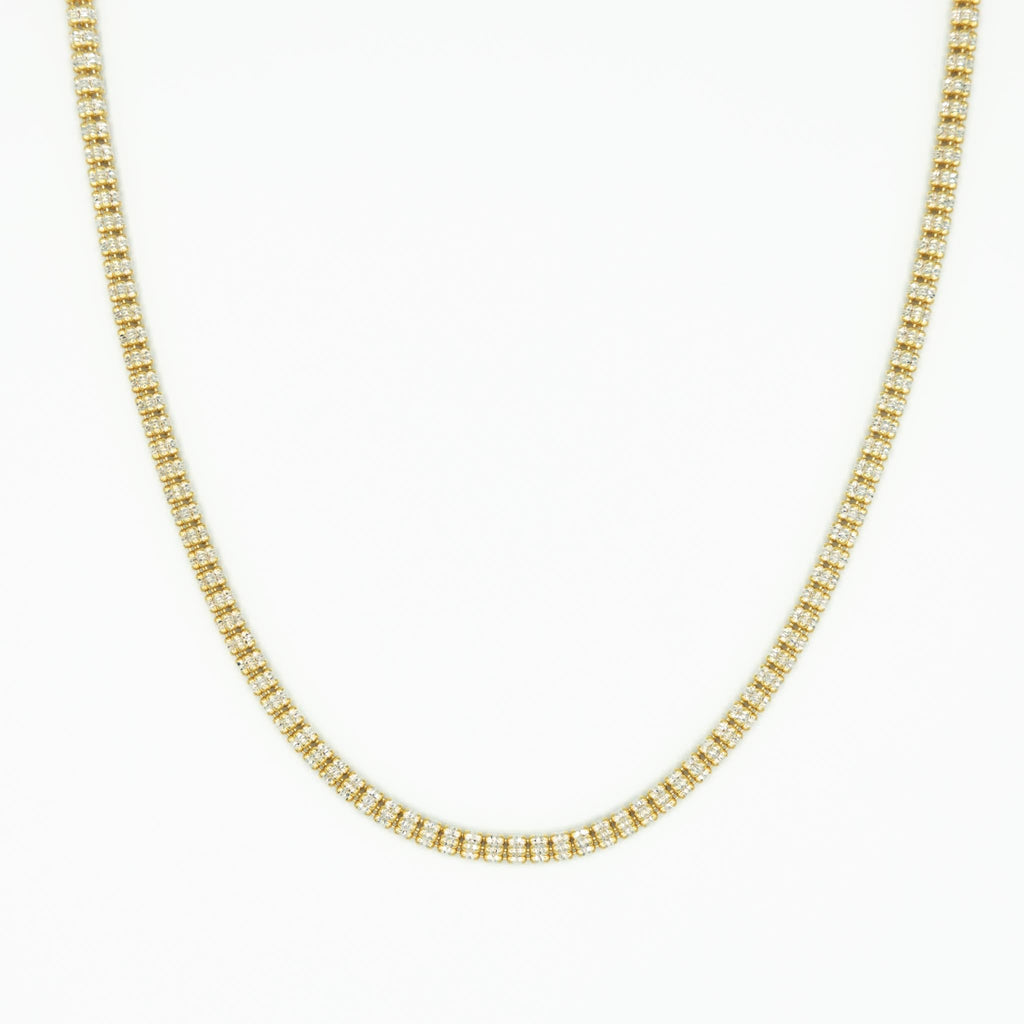 Two Tone Gold Ice Chain 5mm