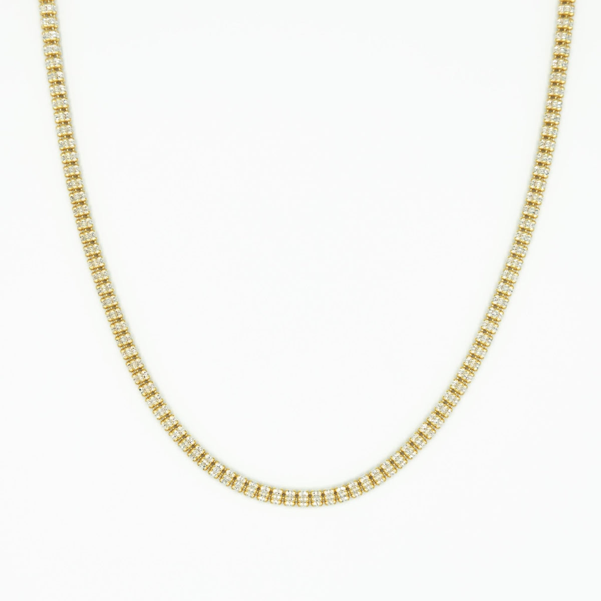 Two Tone Gold Ice Chain 5mm
