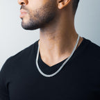 High Polish Silver Miami Cuban Chain 7mm