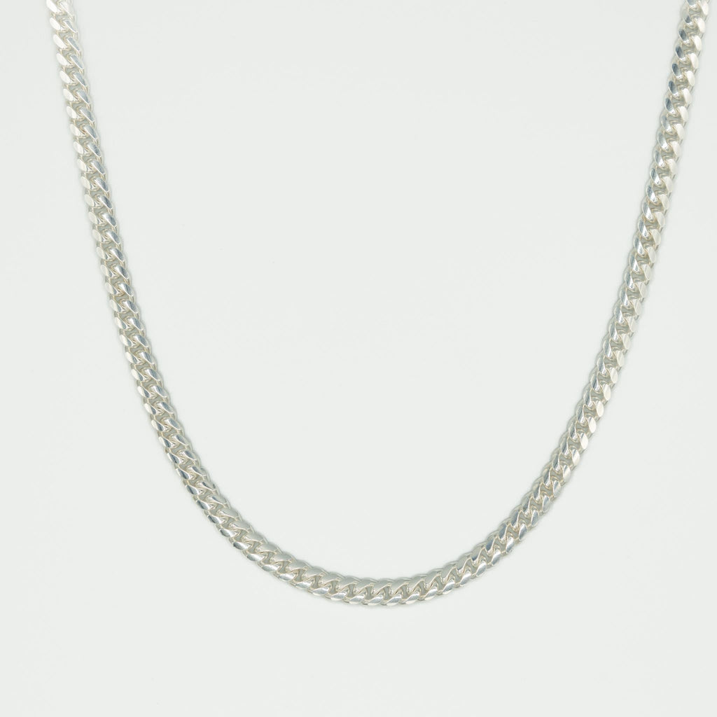 High Polish Silver Miami Cuban Chain 7mm