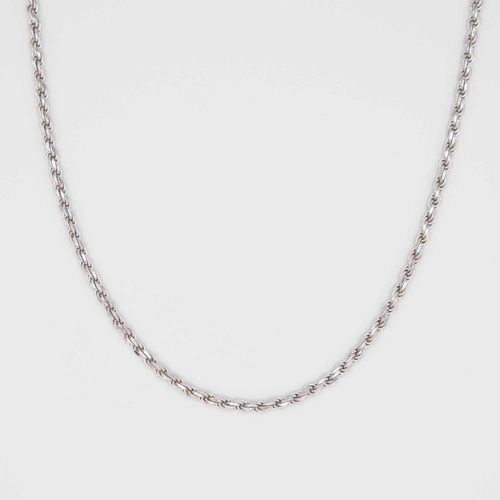 Silver Diamond Cut Rope Chain 5mm