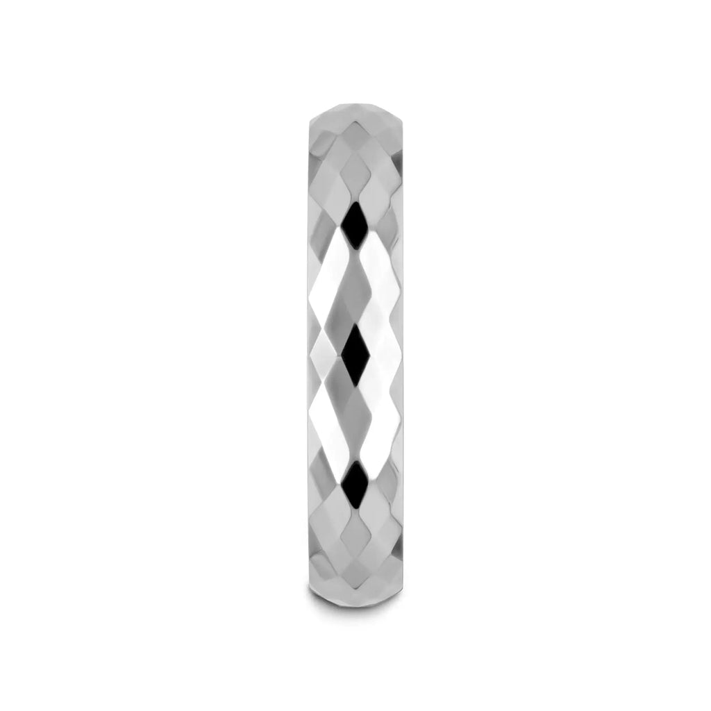 MILLENNIUM Tungsten Wedding Band with 288 Diamond Facets - 2mm - 10mm