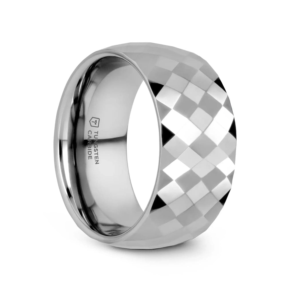 MILLENNIUM Tungsten Wedding Band with 288 Diamond Facets - 2mm - 10mm
