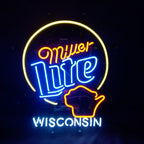 Miller Lite &Wisconsin State Neon Signs