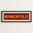 Framed Minneapolis Maroon Bus Scroll