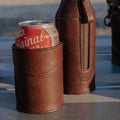 Campaign Leather Can Koozie