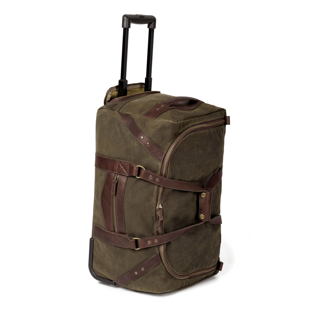 Campaign Leather & Waxed Canvas Wheeled Carry-On Duffle Bag