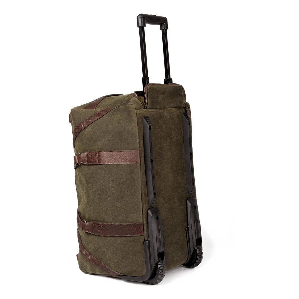 Campaign Leather & Waxed Canvas Wheeled Carry-On Duffle Bag