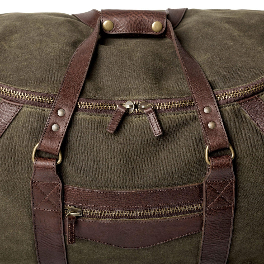 Campaign Leather & Waxed Canvas Wheeled Carry-On Duffle Bag