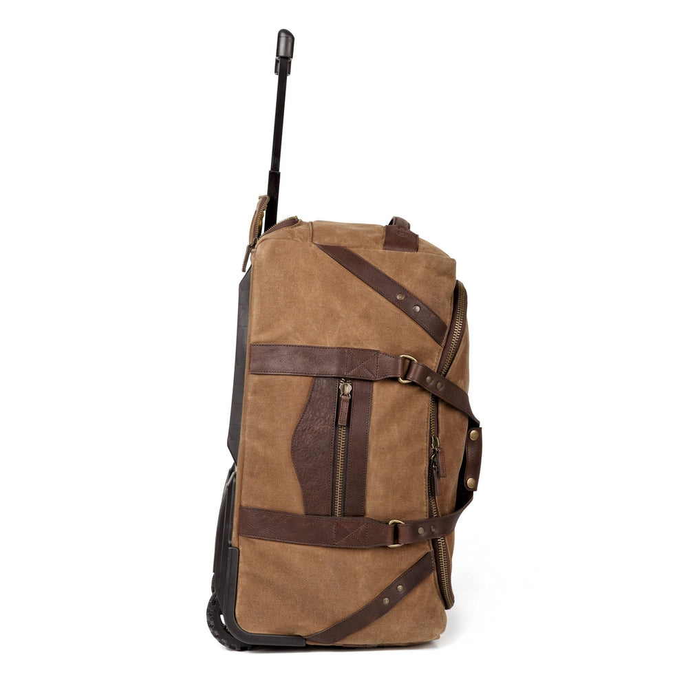 Campaign Leather & Waxed Canvas Wheeled Carry-On Duffle Bag