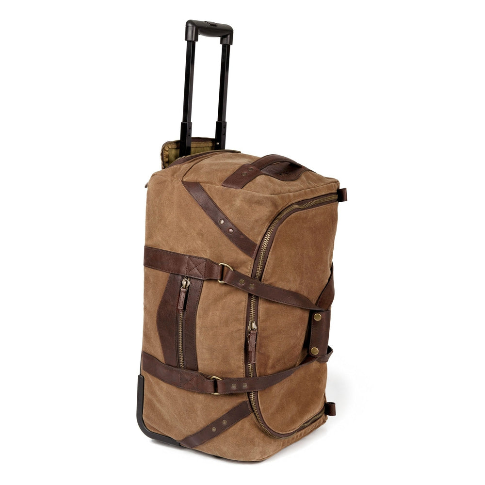 Campaign Leather & Waxed Canvas Wheeled Carry-On Duffle Bag