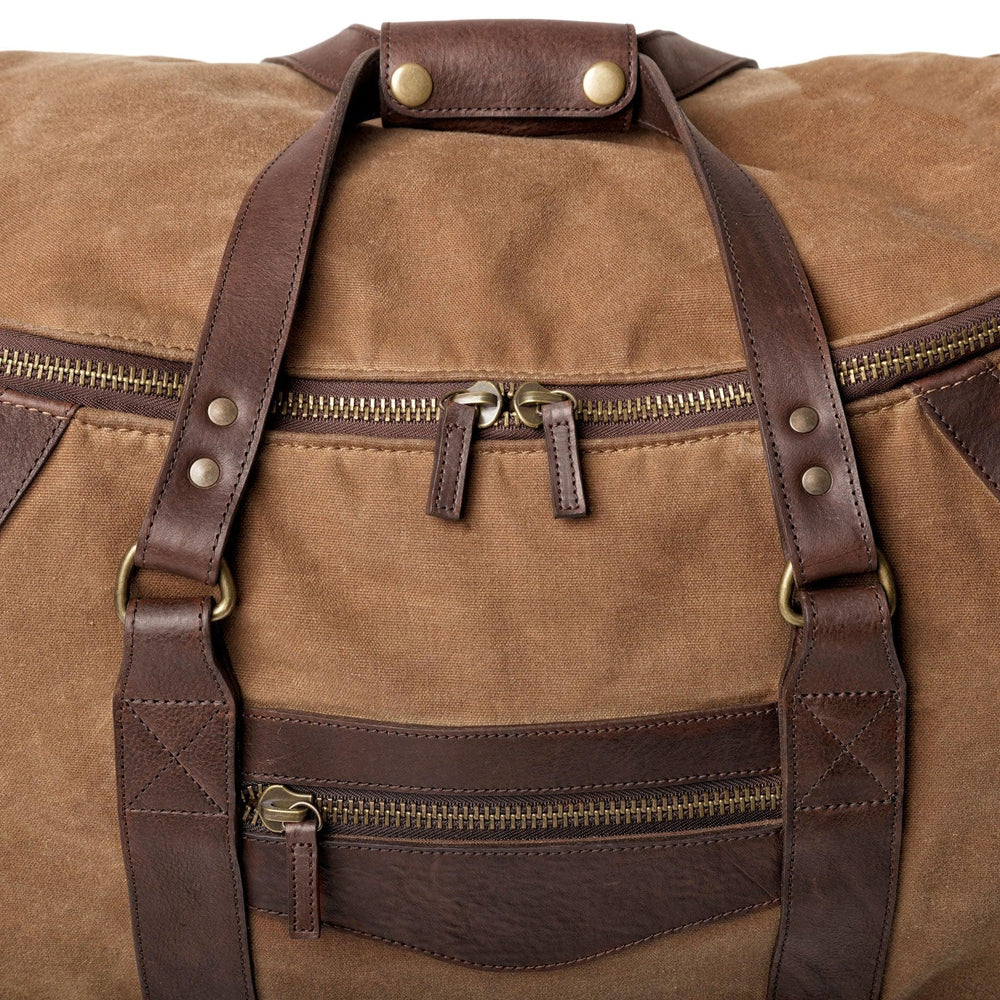 Campaign Leather & Waxed Canvas Wheeled Carry-On Duffle Bag