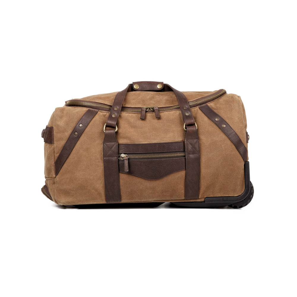 Campaign Leather & Waxed Canvas Wheeled Carry-On Duffle Bag