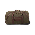 Campaign Leather & Waxed Canvas Wheeled Carry-On Duffle Bag