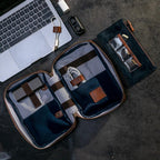 Heritage Leather "Doc" Electronics Organizer / Toiletry Kit