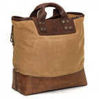 Heritage Leather & Waxed Canvas Medium Ice Block Tote Bag