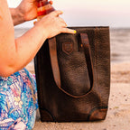 Theodore Leather Two Bottle Wine Tote Carrier