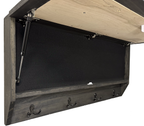 Mountain & Tree Wooden Coat Rack with Hidden Gun Storage Compartment