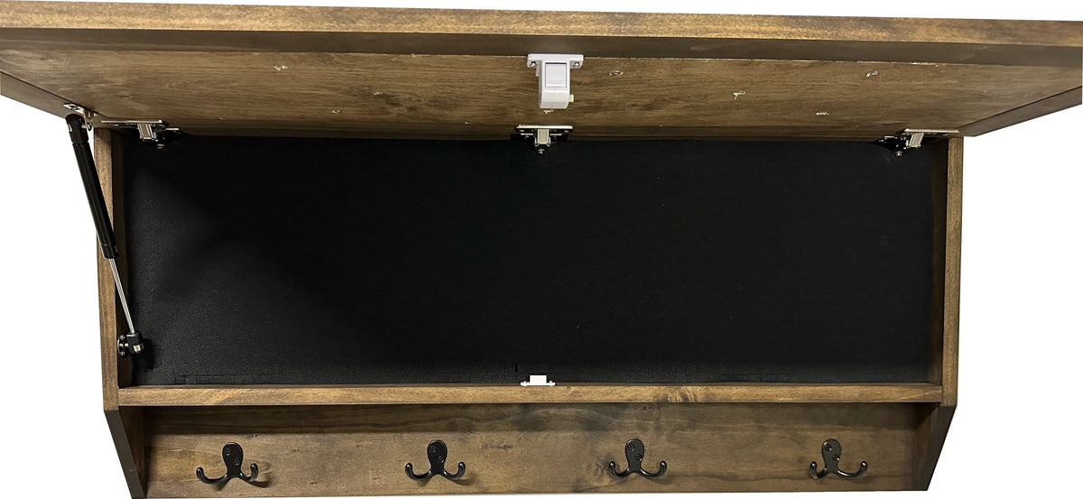 Welcome Mountain Scene Hidden Firearm Storage Coat Rack