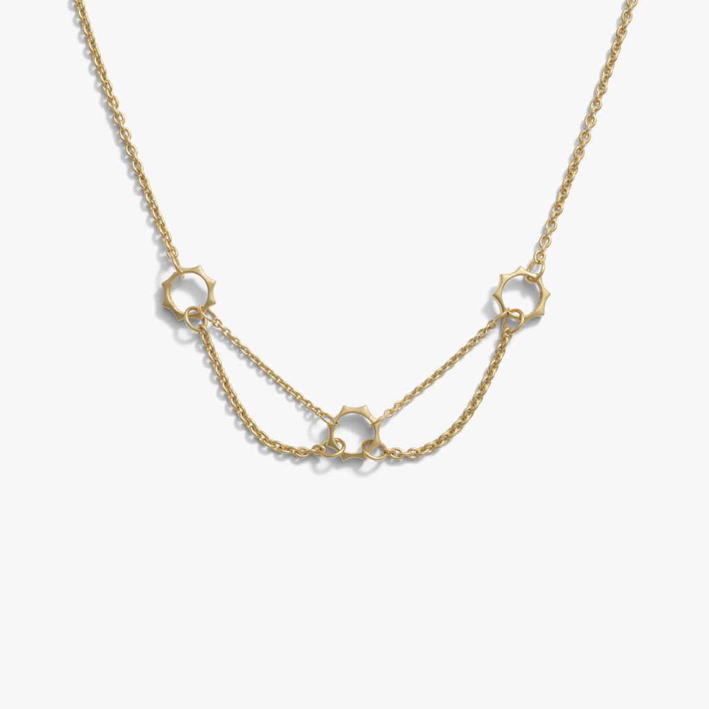 Thorned 3-Charm Collector Necklace