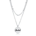 Delicate Silver Plated Necklace Thankful