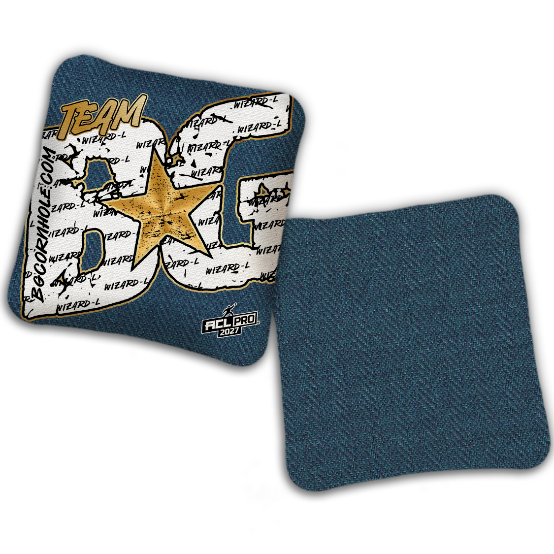 2027 ACL - BG Wizard L "Big BG Colormatch" - Pro Stamped Cornhole Bags - SET OF 4 BAGS