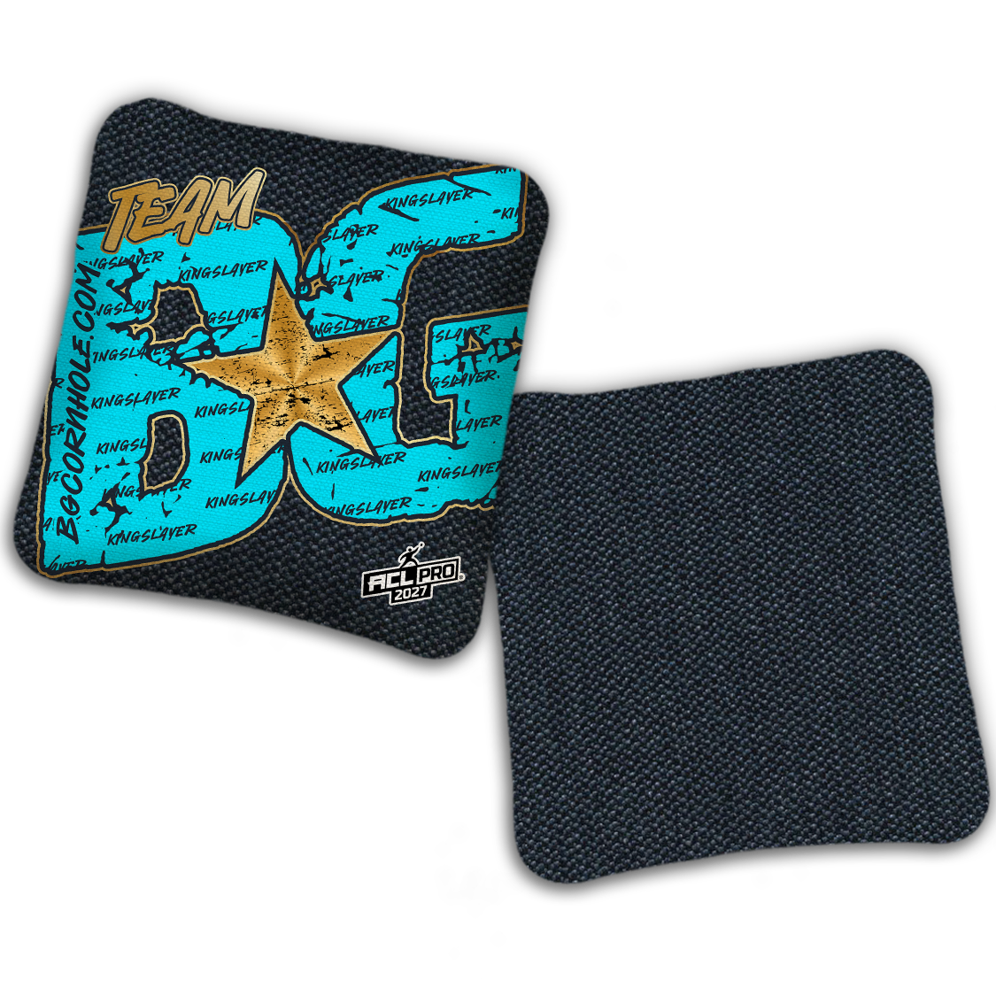 2027 ACL - BG Kingslayer "Big BG Colormatch" - Pro Stamped Cornhole Bags - SET OF 4 BAGS
