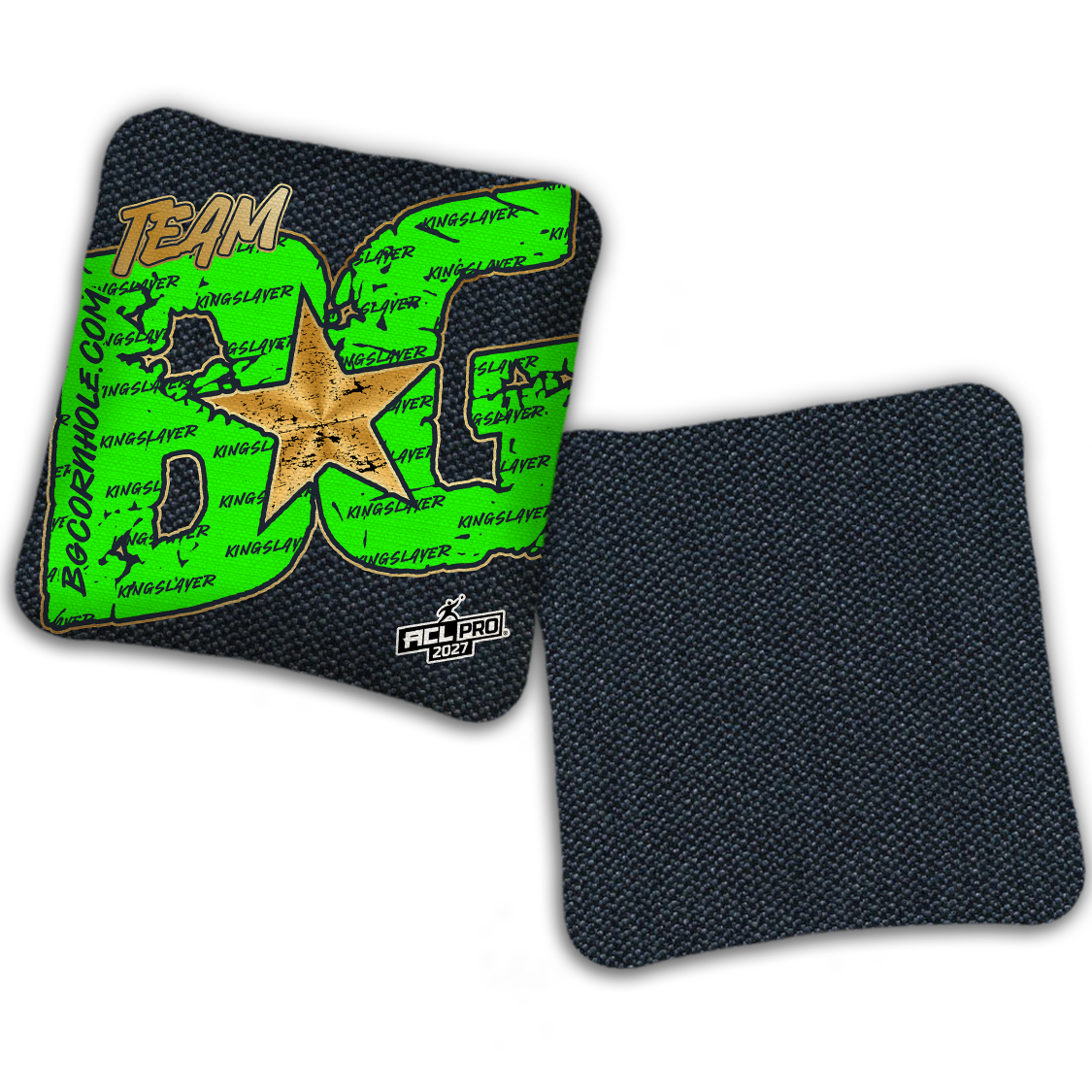 2027 ACL - BG Kingslayer "Big BG Colormatch" - Pro Stamped Cornhole Bags - SET OF 4 BAGS