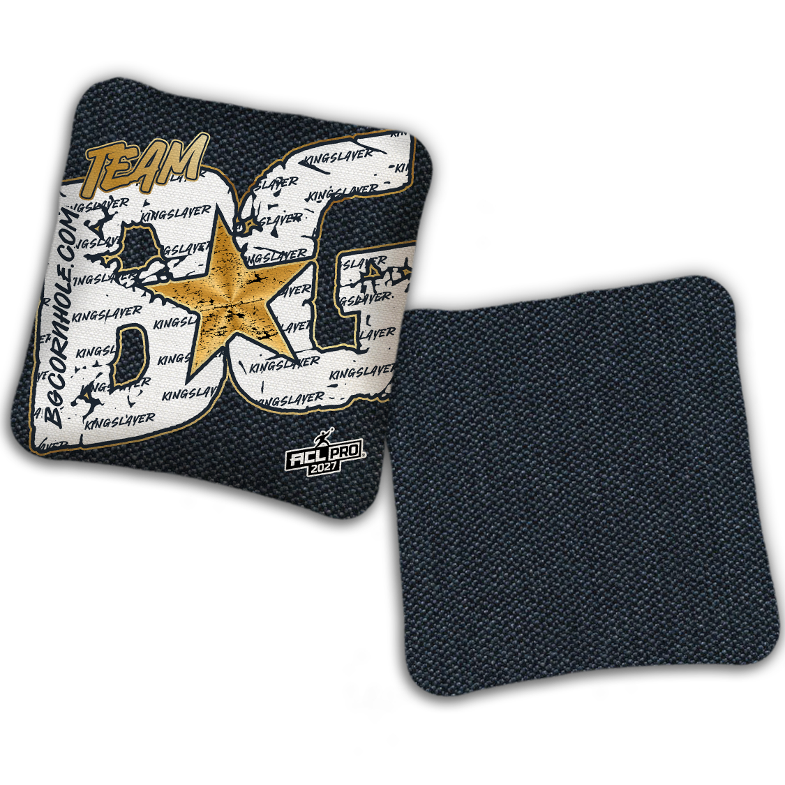 2027 ACL - BG Kingslayer "Big BG Colormatch" - Pro Stamped Cornhole Bags - SET OF 4 BAGS