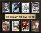 Miami Hurricanes Legends Plaque 8 Cards Ray Lewis Michael Irvin Andre Johnson Sapp