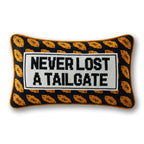 Never Lost A Tailgate Needlepoint Pillow
