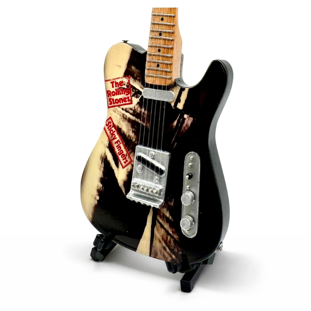 The Rolling Stones "Sticky Fingers" Collectible Miniature Guitar