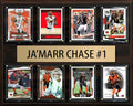 Ja'Marr Chase 8 Card Plaque Donruss Score Panini 2023 2024 Cincinnati Bengals