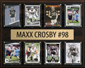 Maxx Crosby #98 8 Card Plaque Donruss Score Panini 2023 2024 Las Vegas Raiders