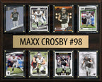 Maxx Crosby #98 8 Card Plaque Donruss Score Panini 2023 2024 Las Vegas Raiders