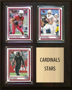 Arizona Cardinals Stars 2026 Fan Cave Plaque 8x10 3 Cards - Harrison Jr., McBride, Baker
