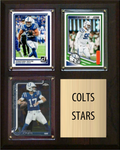 Indianapolis Colts Stars 2026 Fan Cave Plaque 8x10 3 Cards - Taylor, Buckner, Jones
