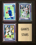 New York Giants Stars 2026 Fan Cave Plaque 8x10 3 Cards - Dart, Nabers, Burns