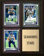 Seattle Seahawks Stars 2026 Fan Cave Plaque 8x10 3 Cards - Darnold, Smith-Njigba, Kupp