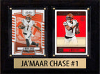 Ja'Marr Chase Score Donruss 2023 2024 2 Card 6" x 8" Plaque Cincinnati Bengals