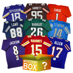 Active Stars Autographed/Signed Football Jersey Mystery Box with PSA JSA or Beckett COA