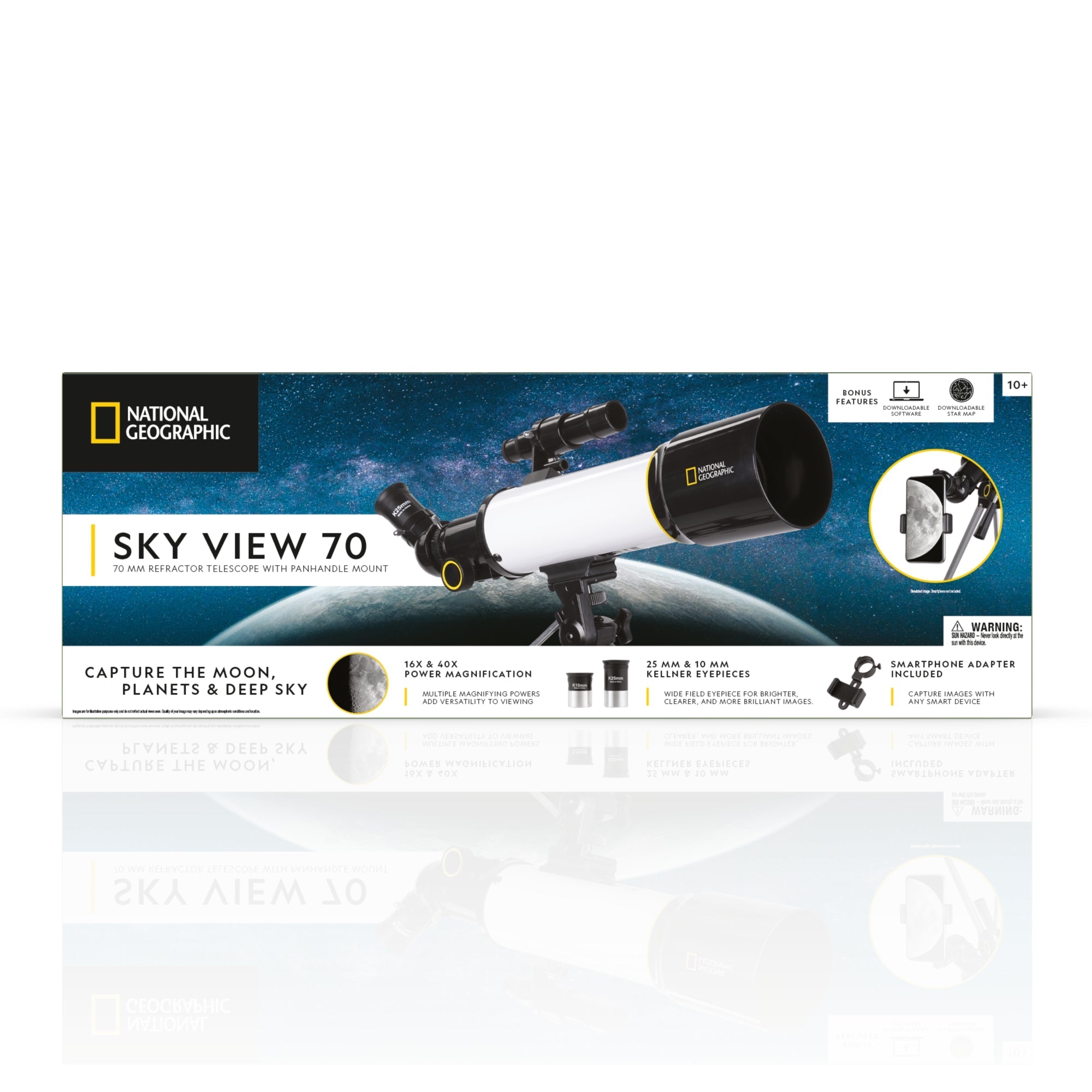 SKY VIEW 70 70mm Refractor Telescope with Panhandle Mount